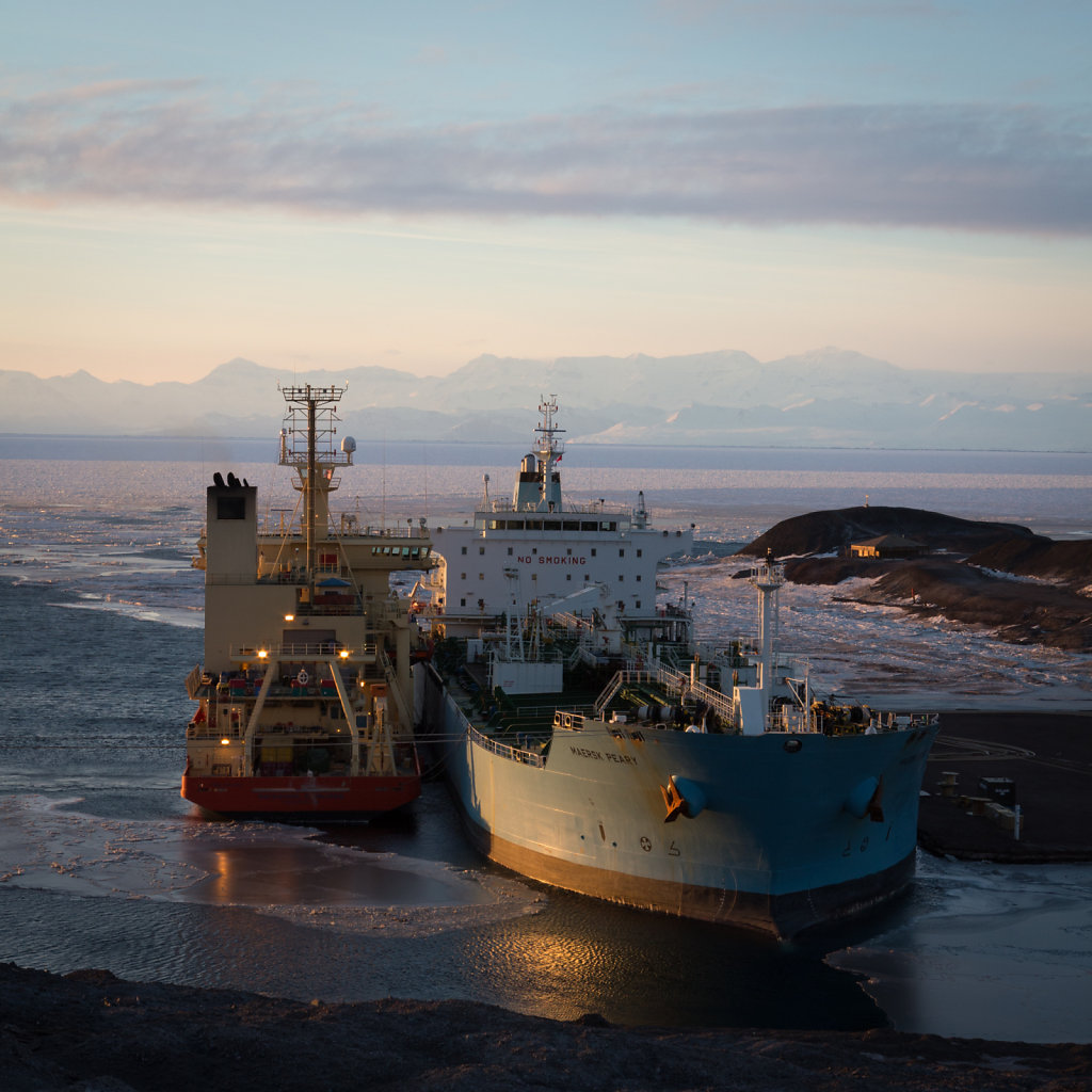 Tanker at Ice Pier